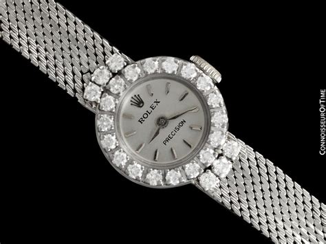 ladies rolex white gold diamonds made in the 1960|vintage rolex lady's watch.